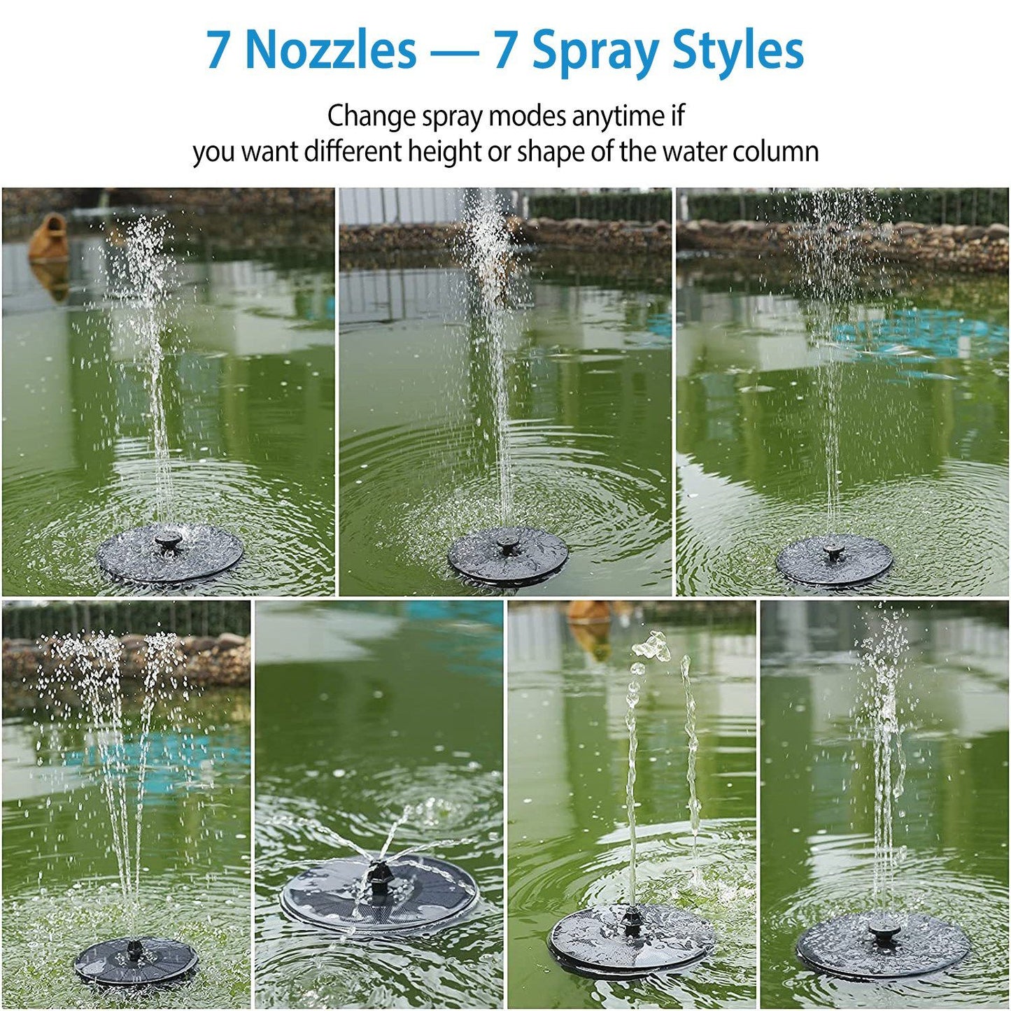 Skorter | Solar-powered fountain pump with LED lights
