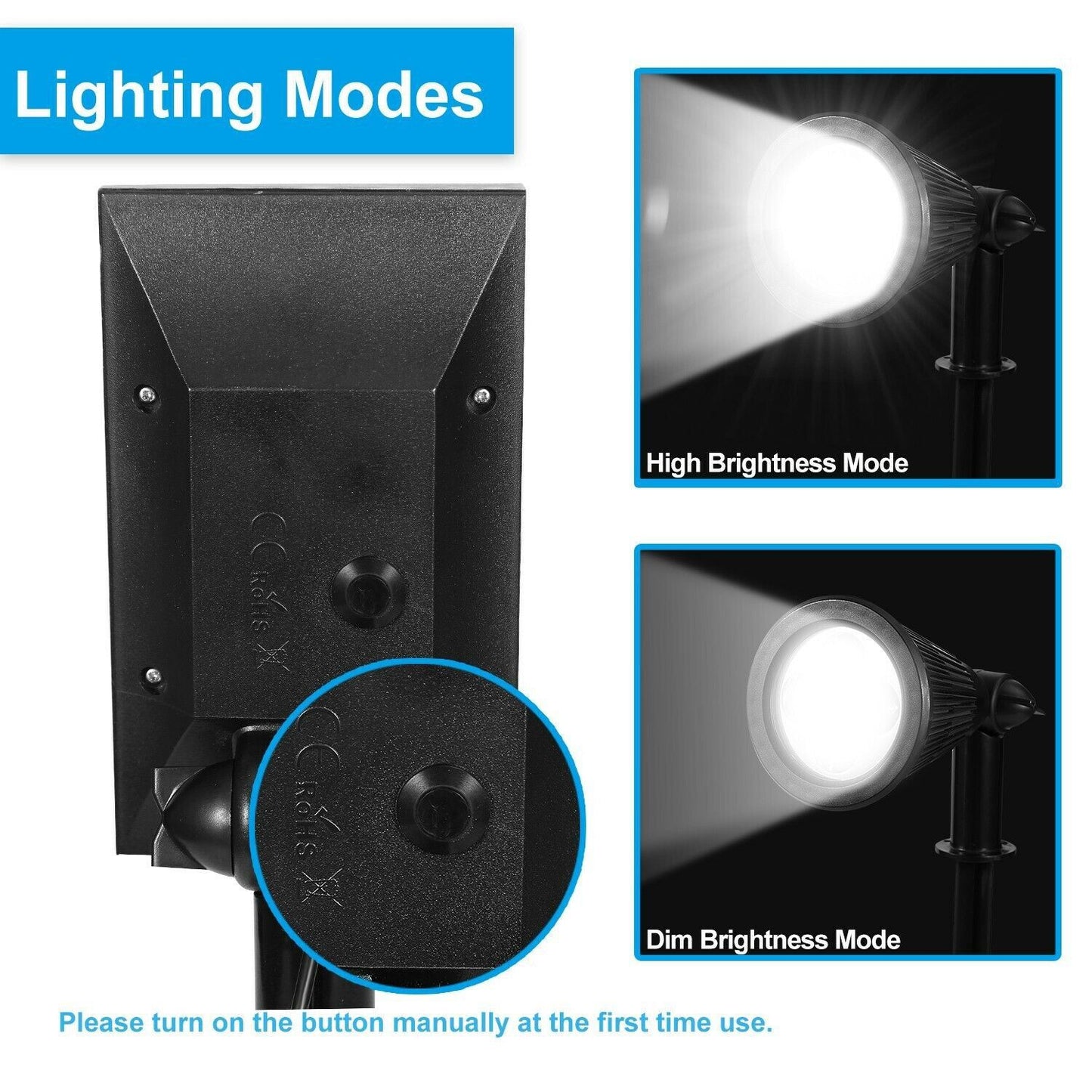 Skorter | Solar Powered Spotlight Outdoor Garden Lamp Waterproof