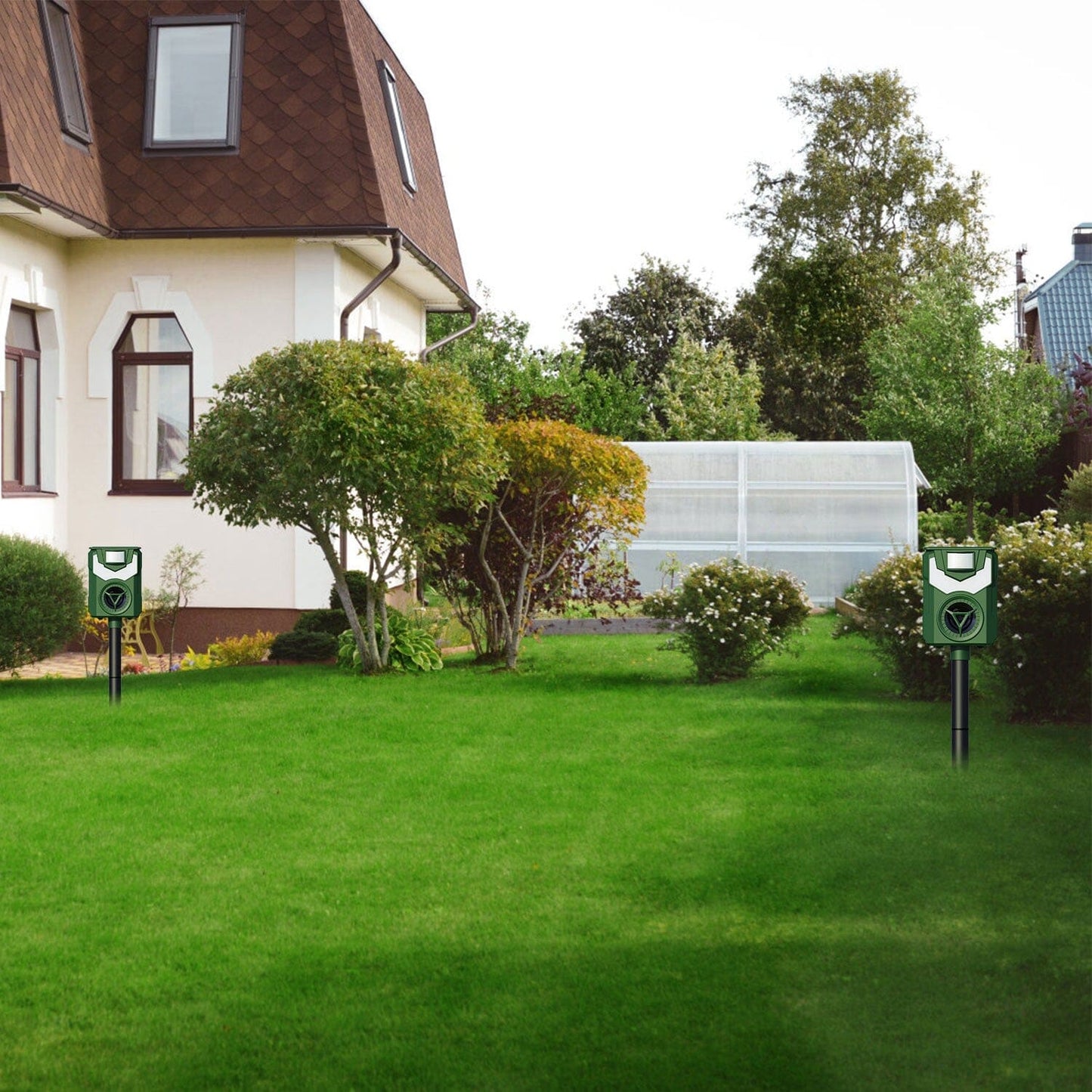 Skorter | Solar Ultrasonic Animal Repeller with Flame Light USB Charging Motion Sensor