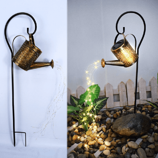 Skorter | Solar Watering Can Lamp – Wrought Iron Garden Light with 36 Warm LEDs for Magical Outdoor Ambience