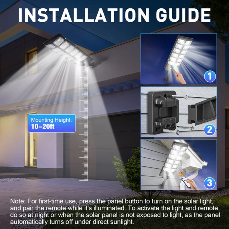 Skorter | High-Powered 250W LED Solar Street Light with Motion Sensor