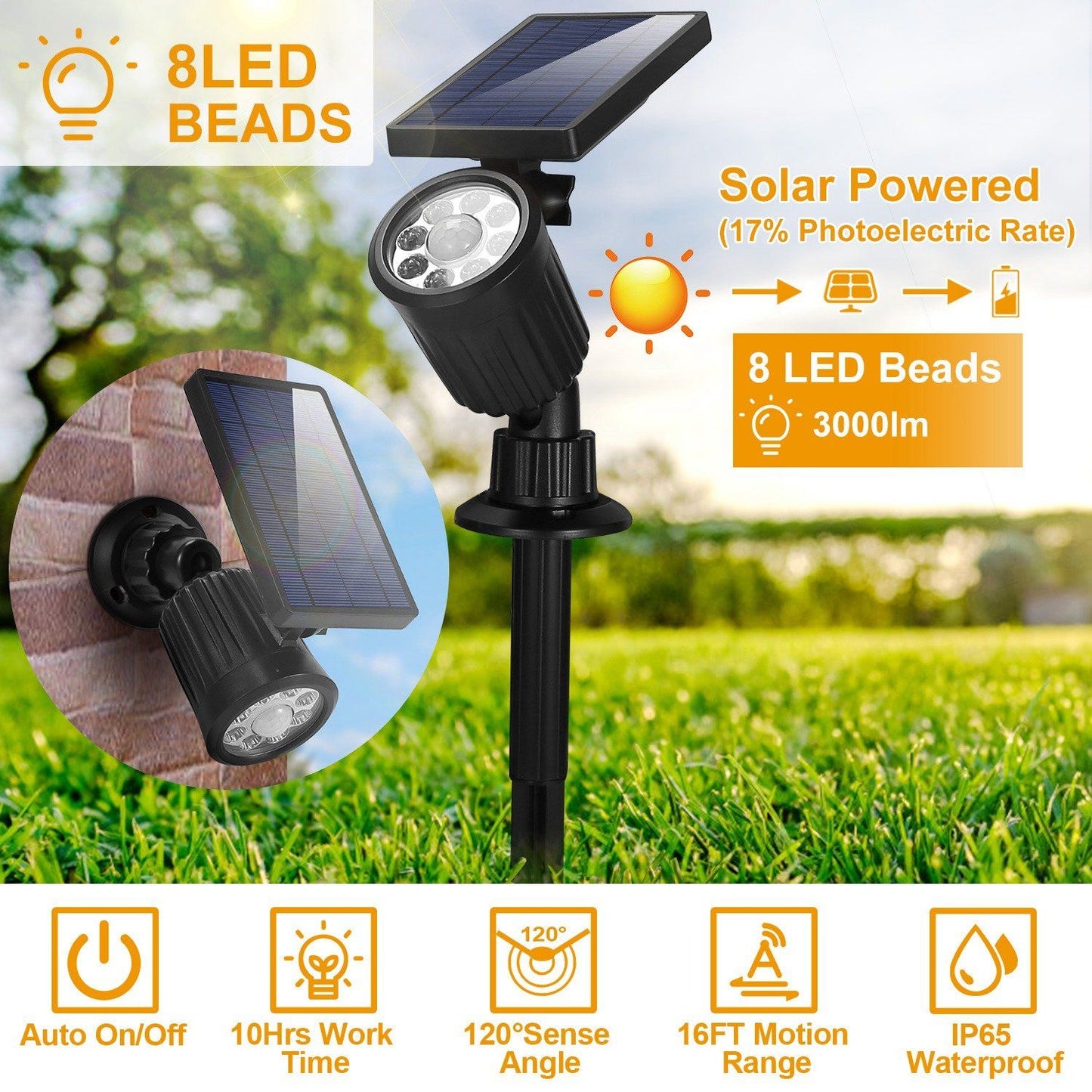 Skorter | Solar lamp Outdoor Solar-powered LED Spotlights