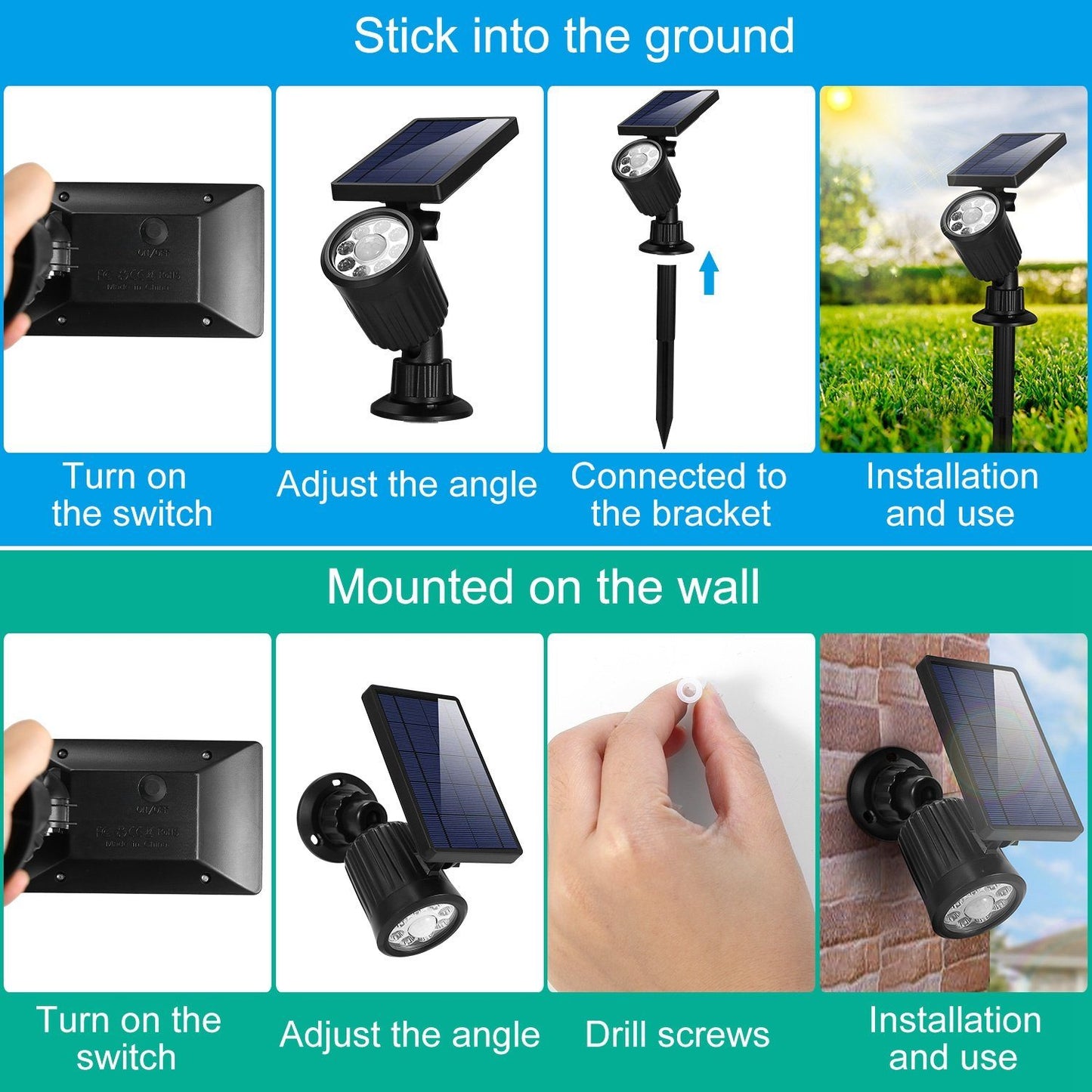 Skorter | Solar lamp Outdoor Solar-powered LED Spotlights