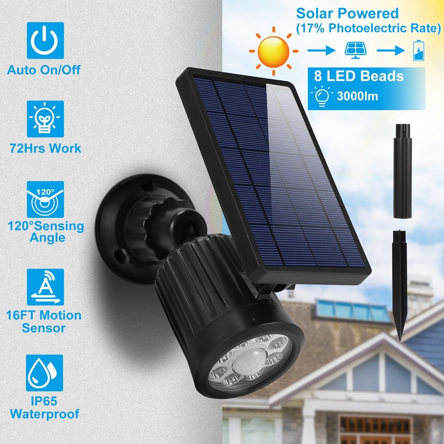 Skorter | Solar lamp Outdoor Solar-powered LED Spotlights