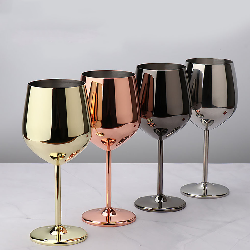Skorter | 500ml Stainless Steel Wine Glasses