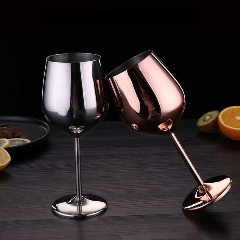 Skorter | 500ml Stainless Steel Wine Glasses
