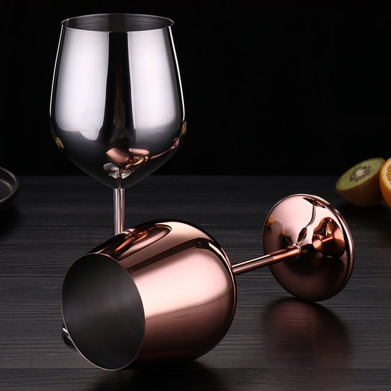 Skorter | 500ml Stainless Steel Wine Glasses