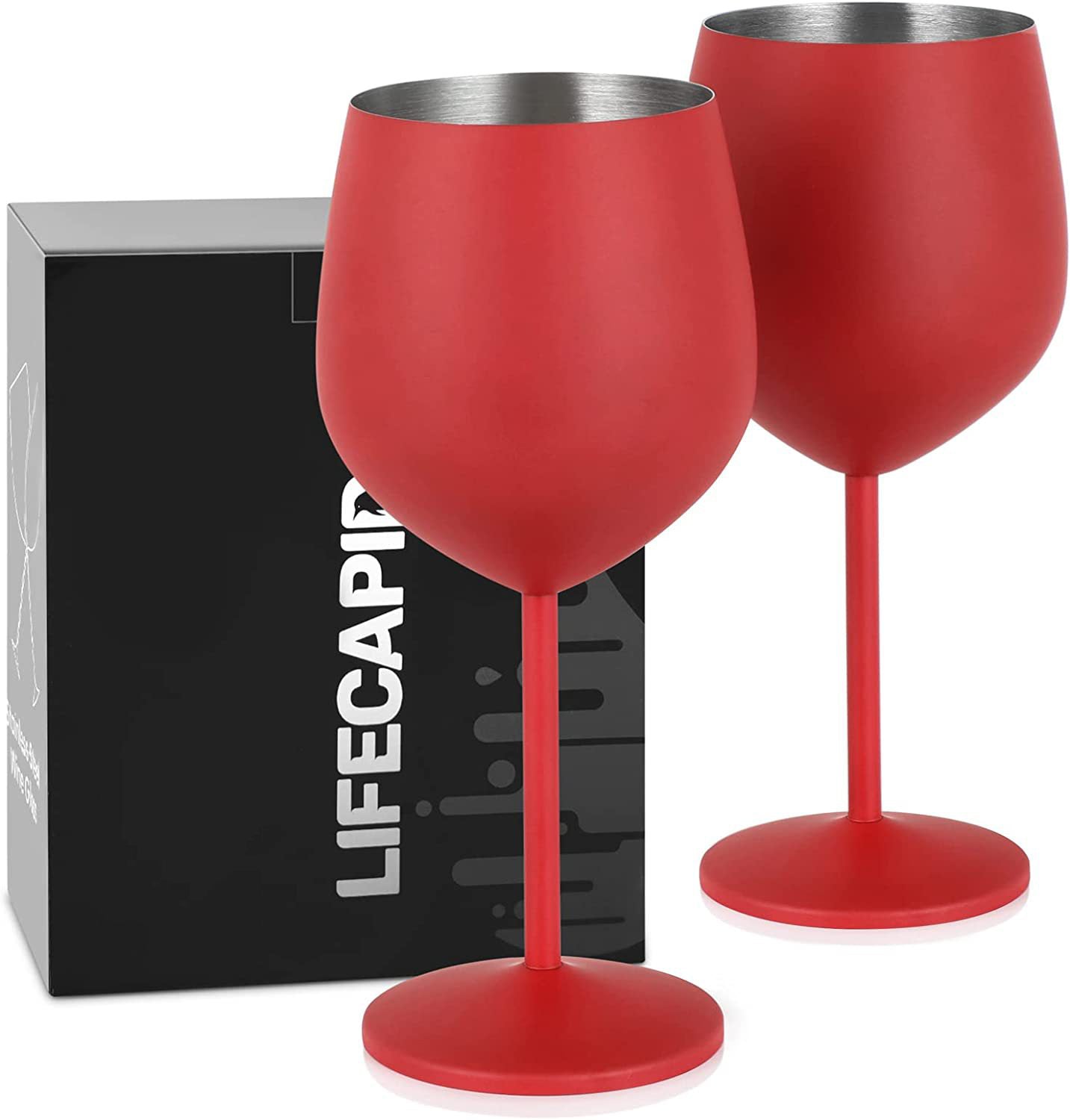 Skorter | 500ml Stainless Steel Wine Glasses