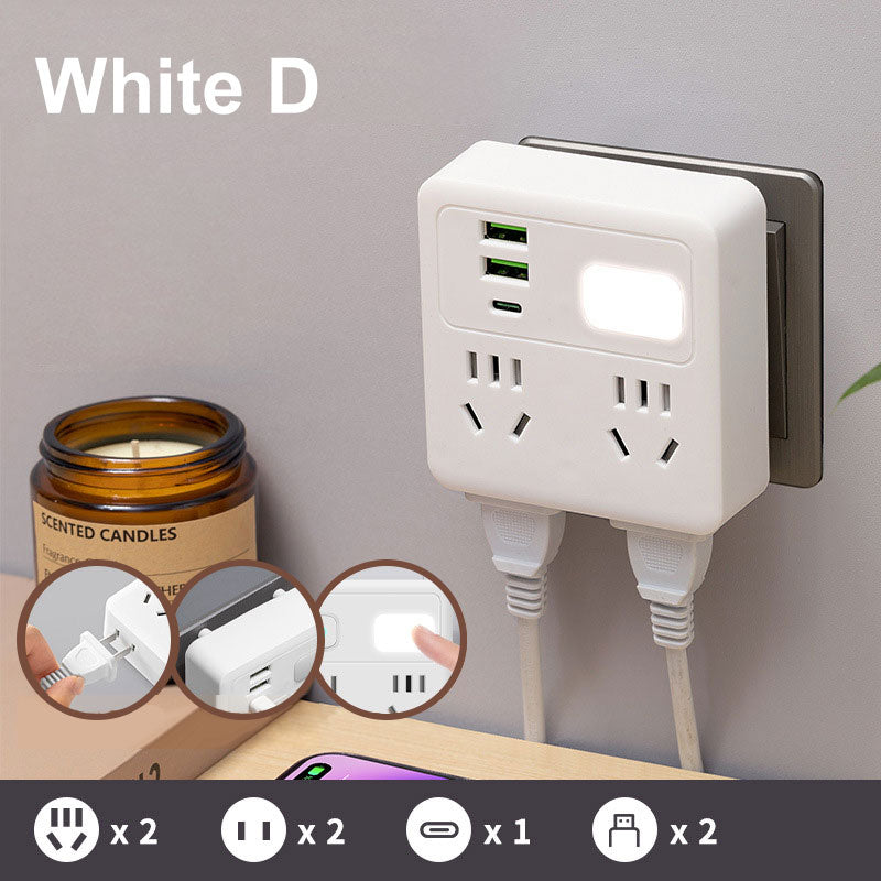 Skorter | 2-pack multifunctional socket converter with night light