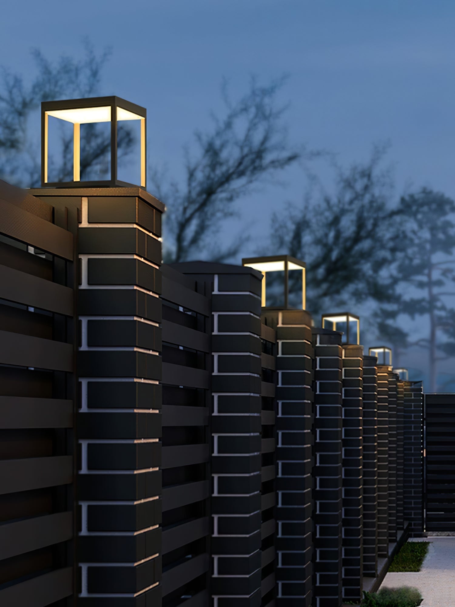 Square Frame Fence Post Garden Light - SKØRTER