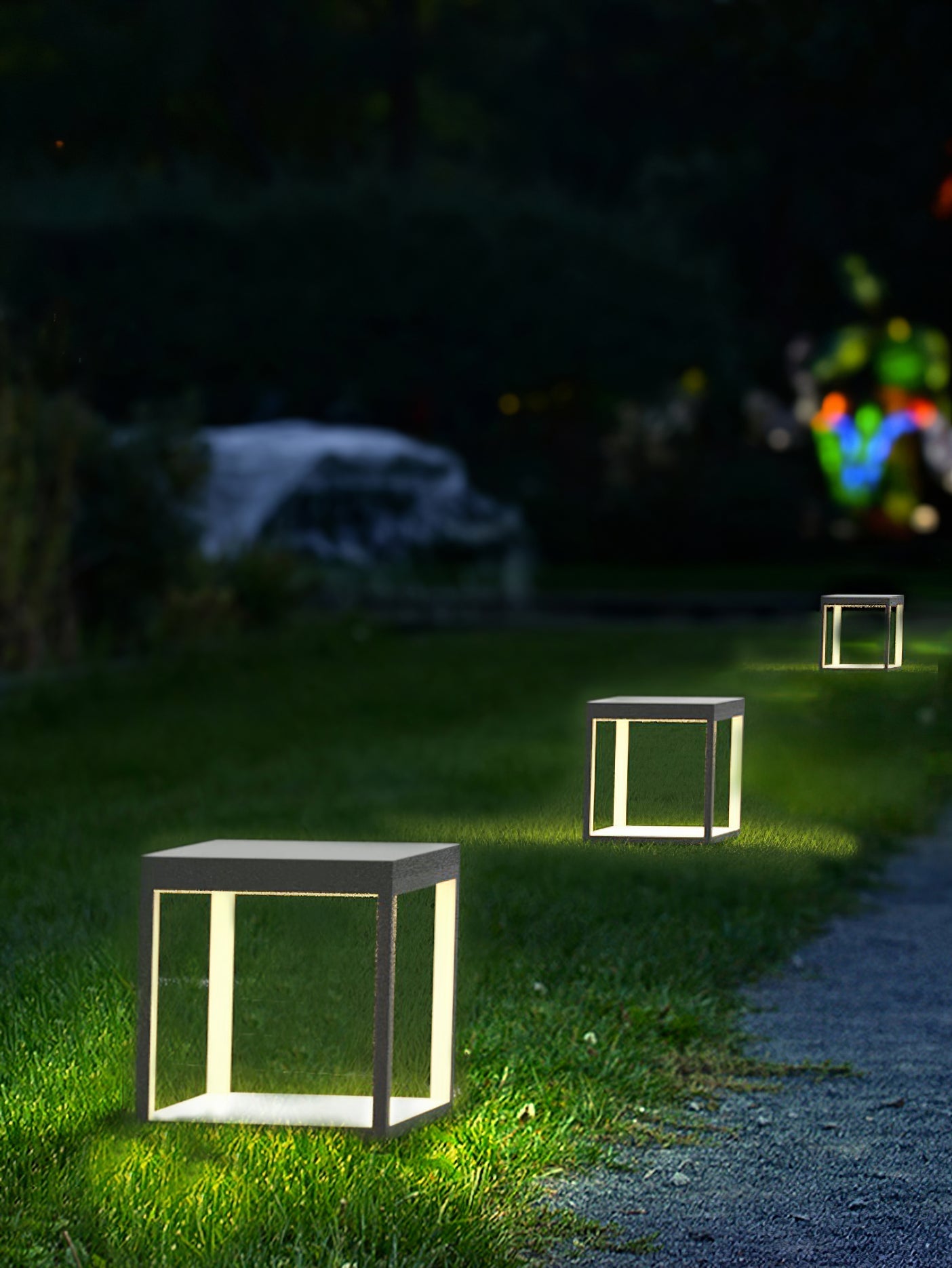 Square Frame Fence Post Garden Light - SKØRTER