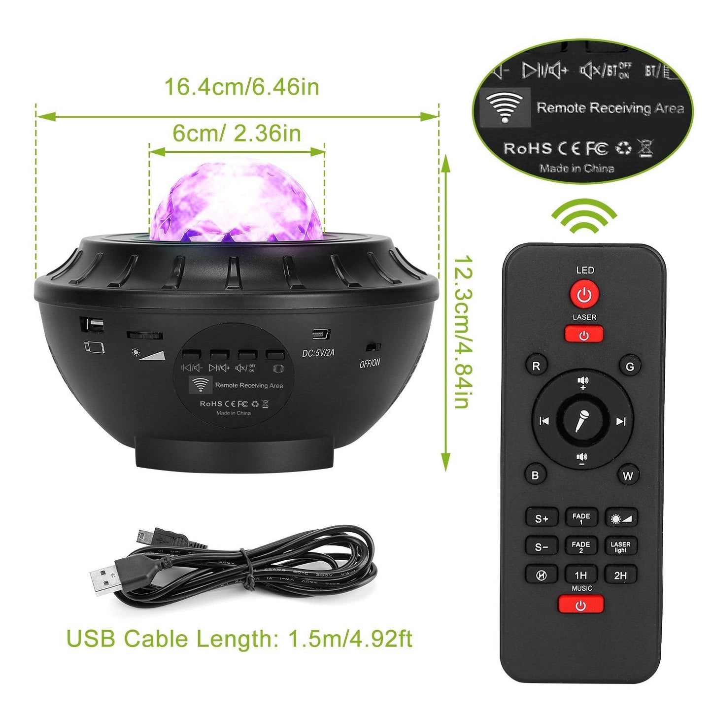 Skorter | Star Projector Lamp RGBW Wireless Music Speaker Night Light