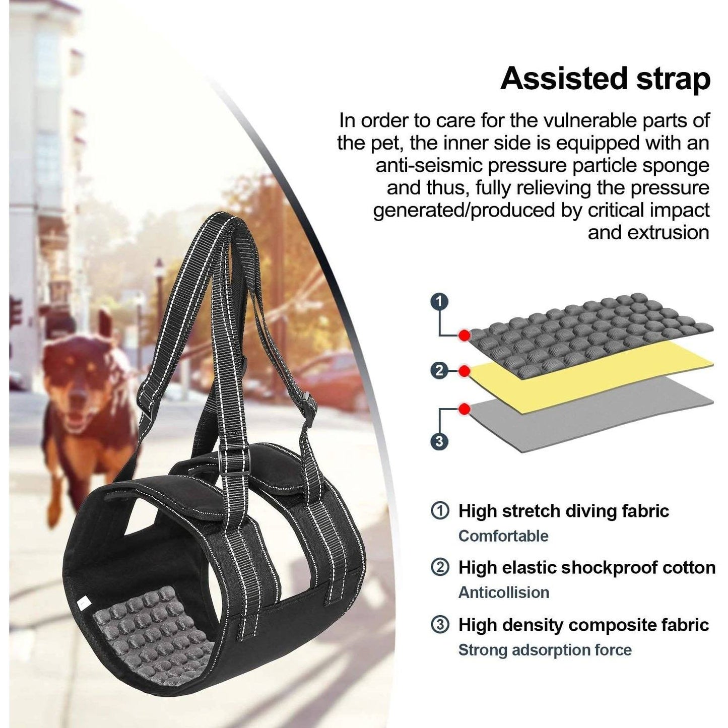 Skorter | Support Belt Set Adjustable Chest Strap for Elderly Disabled Dog