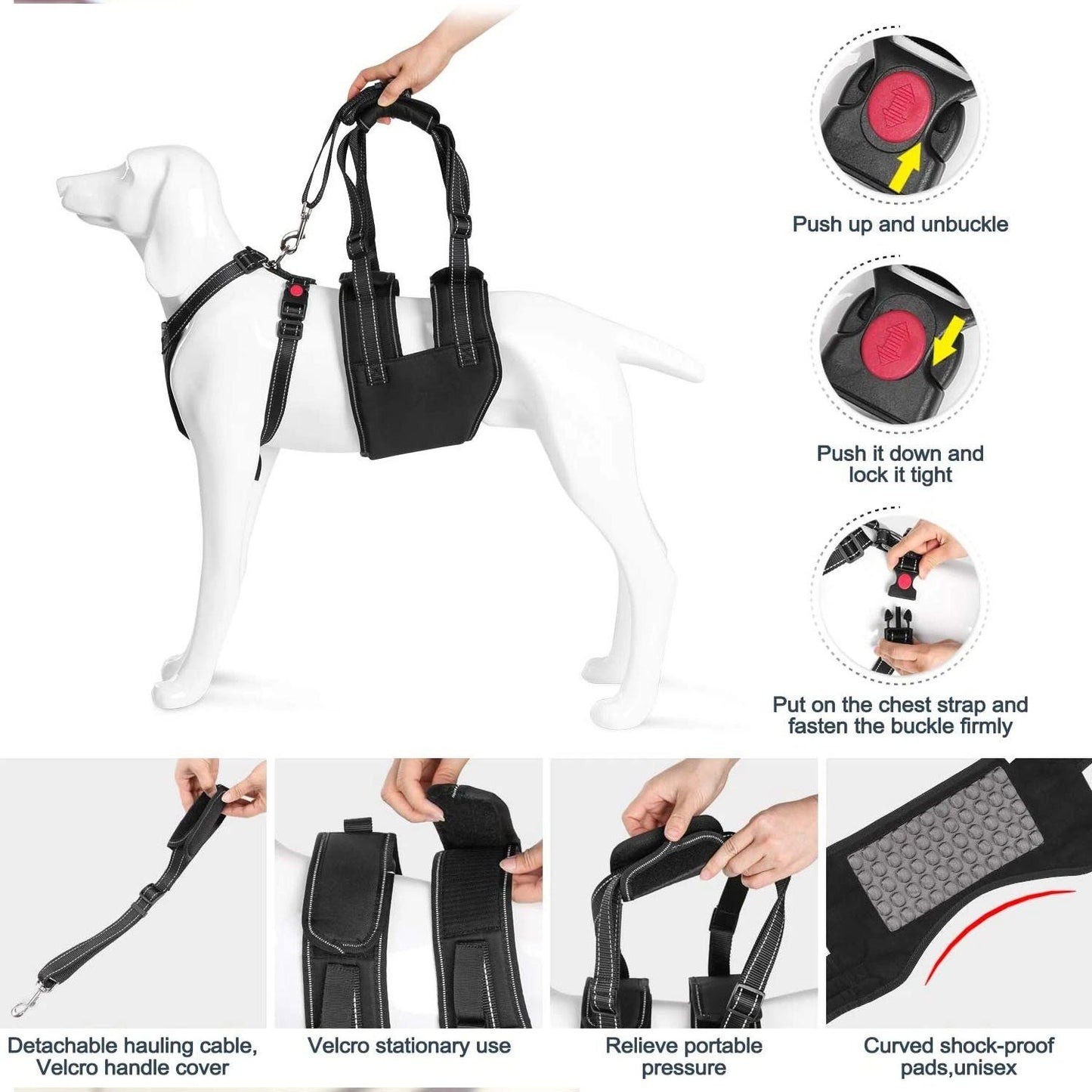 Skorter | Support Belt Set Adjustable Chest Strap for Elderly Disabled Dog