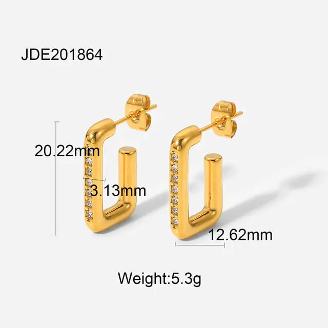 Skorter | 18K gold-plated hoops