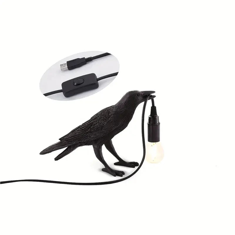 Skorter | The Gothic Crow USB Port Lamp