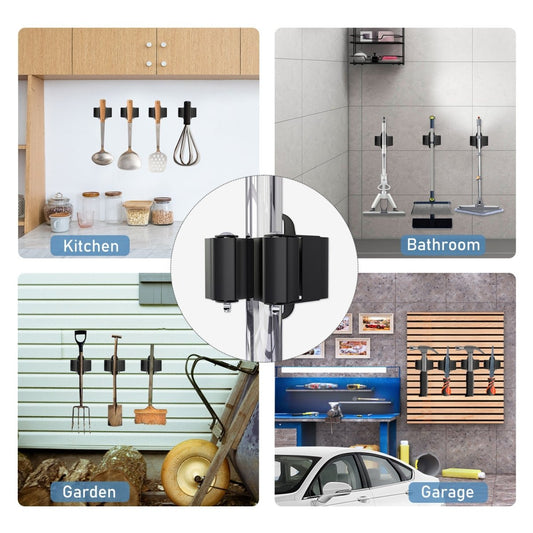 Skorter | TIDYGARD – Durable Wall-Mounted Garden Tool Holder with Anti-Slip Clamps for Garage and Shed Organization