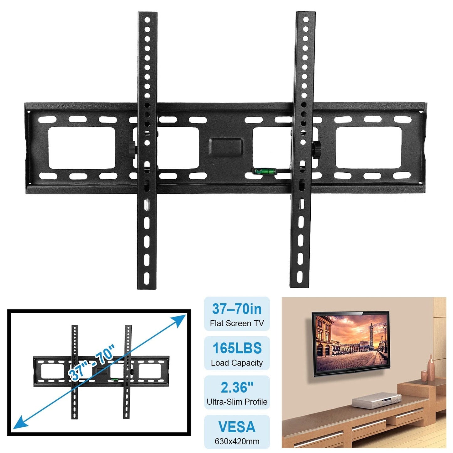 Skorter | Tilt TV Wall Mount Bracket for 37"-70" LED/LCD/PLASMA Flat TV