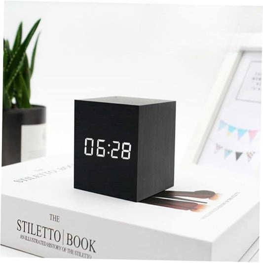 Skorter | ZENICUBE – Minimalist LED Alarm Clock with Time, Date & Temperature Display