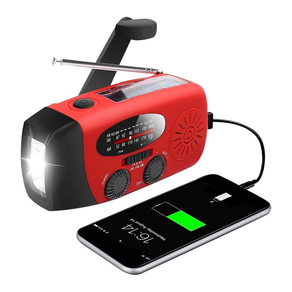 Skorter | All-in-One Emergency Radio with Solar Power & Power Bank – Be Prepared Anytime, Anywhere