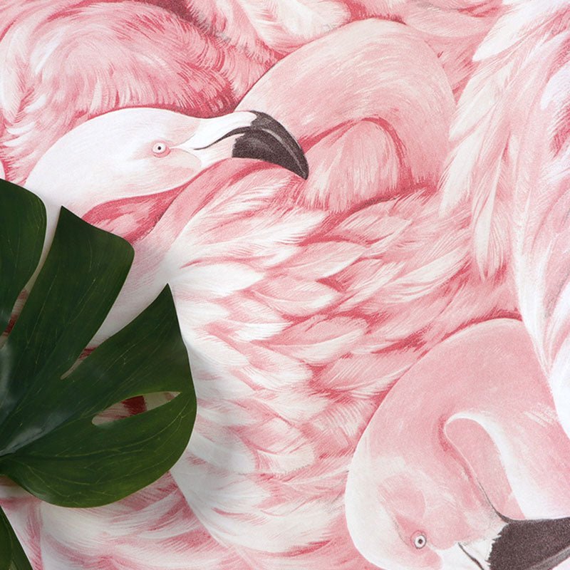 Tropical Flamingo Wallpaper Roll for Girls Bedroom, Soft Pink, 33 - foot x 20.5 - inch - SKØRTER