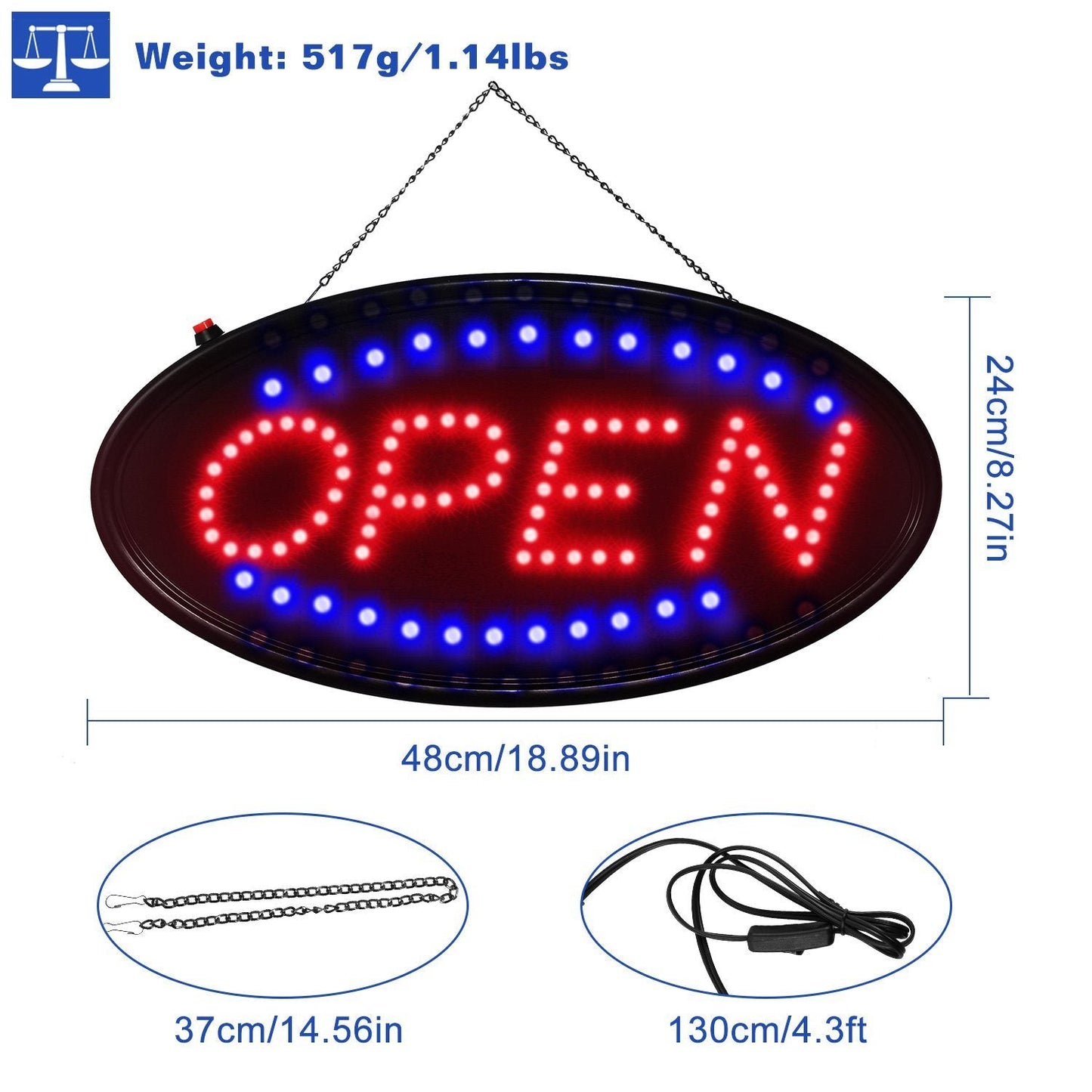 Skorter | Ultra Bright LED Neon Open Sign