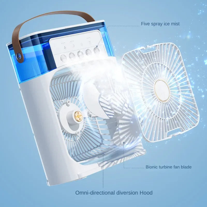Skorter | Ultra-Cooling Portable Ice Mist Fan - Led Lights - Unique Powerful Cooling