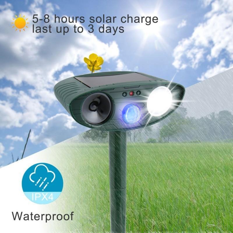 Ultrasonic Deer Repeller - Pack Of 4 Solar Powered - Get Rid of Deer in 48 Hours - SKØRTER