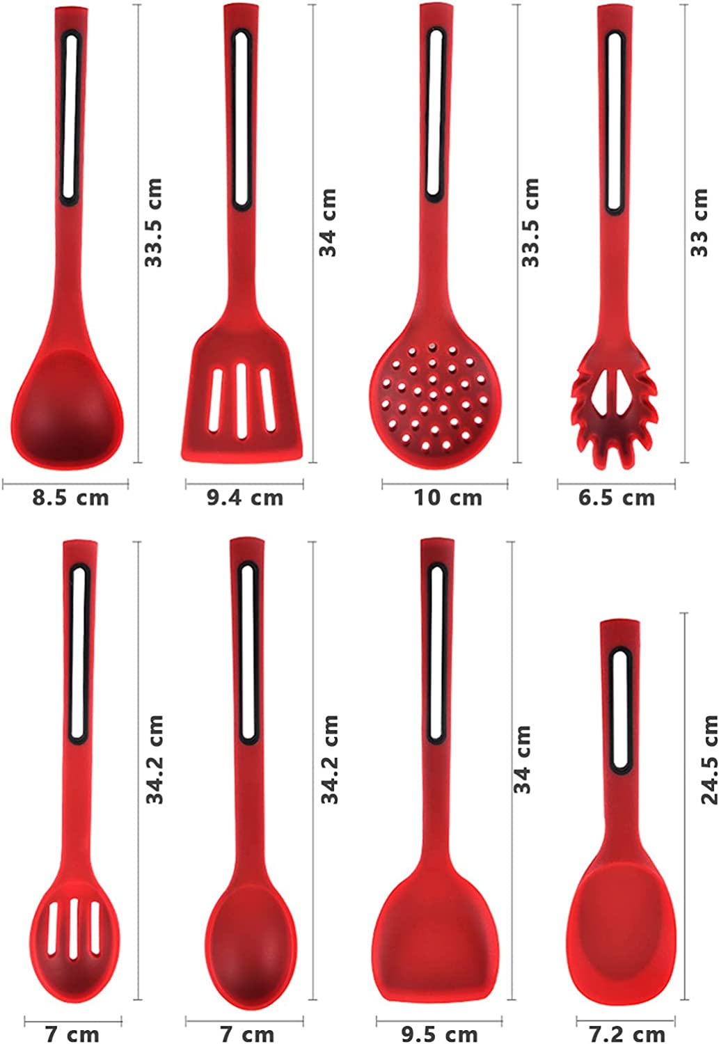 Skorter kitchen silicone in black and red
