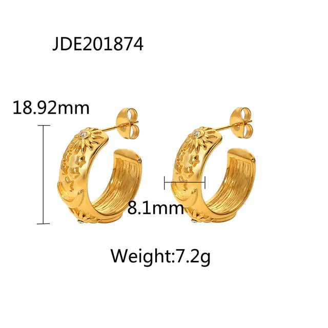 Skorter | 18K gold-plated hoops