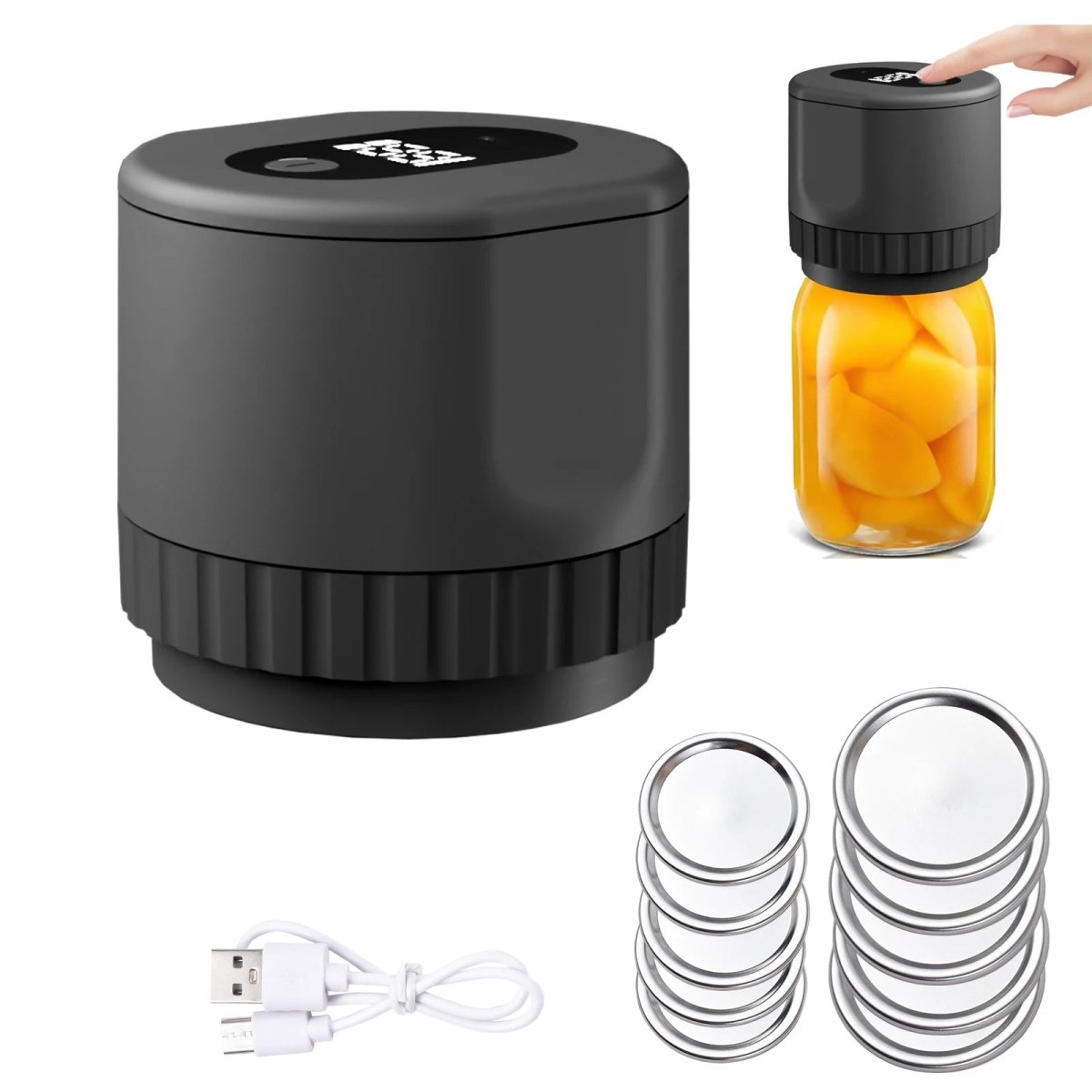 Skorter | AirLock Go – Compact, Wireless Food Preserver with LED Display