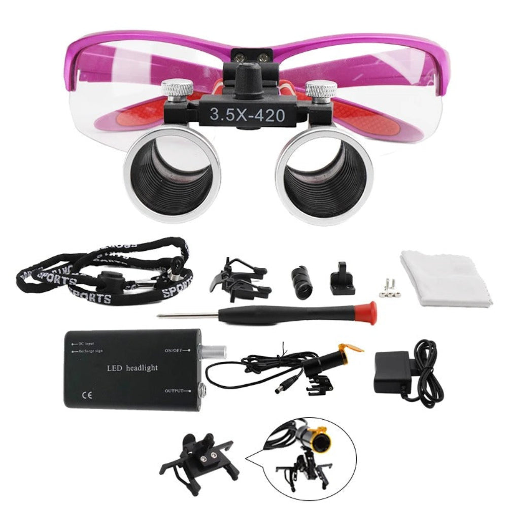 Skorter | Dental Loupes Magnifier with & LED Headlight for Precision Work