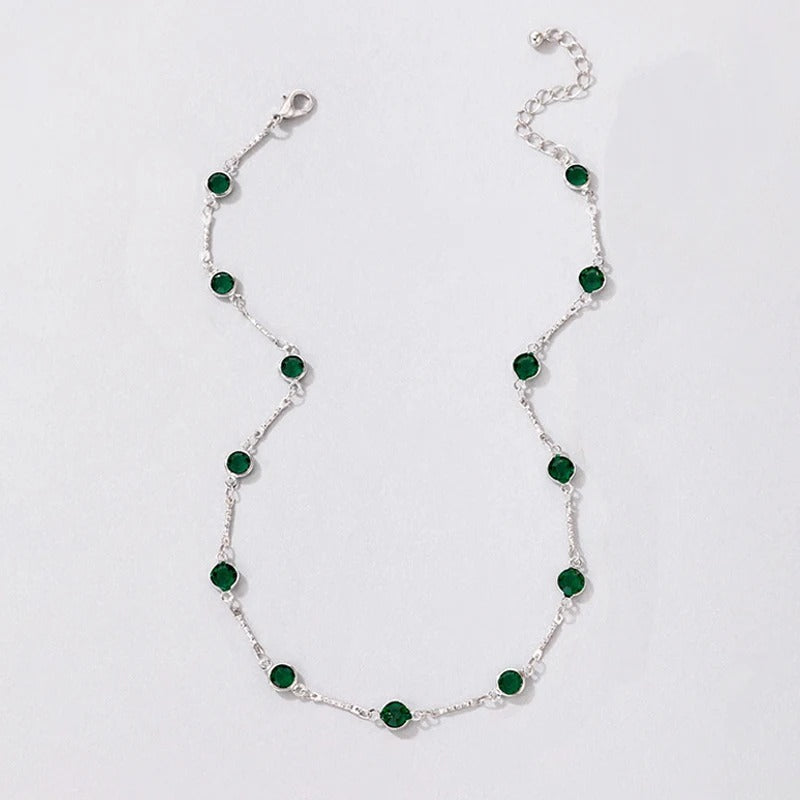 Skorter | Colorful Fashion Rhinestone Tassel Pendant Choker Necklace