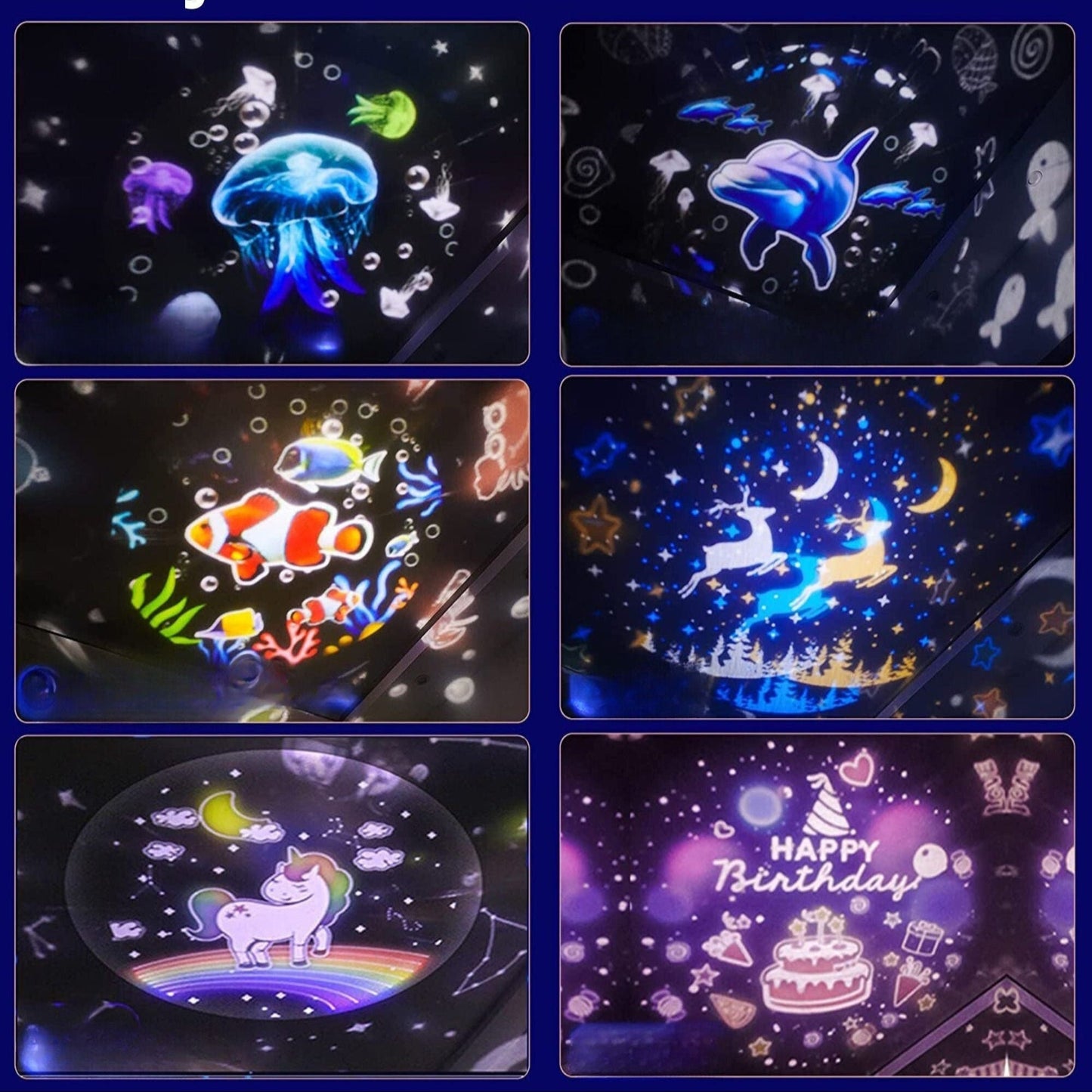Skorter | Ocean Kids Projector Light – Starry Projection Lamp with 360° Rotation, Night-Time Projector for Children's Room, Ideal Gift for Autism & Sensory Needs