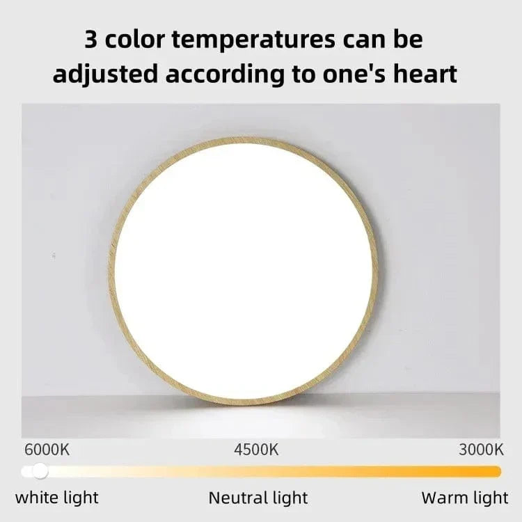 Skorter | LED Ceiling Light | Ultrathin Wood Grain Design, Dustproof & Dimmable for Modern Interiors