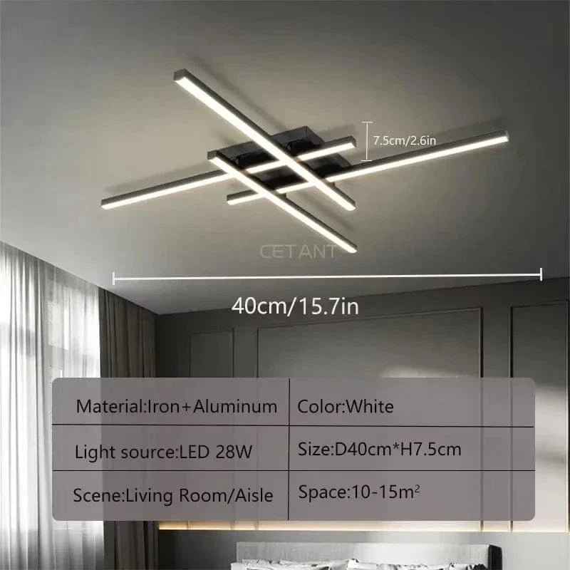 Skorter | Modern LED Ceiling Light | Energy Efficient, Soft Illumination & Available in 30/40/50cm for Bedroom and Living Room