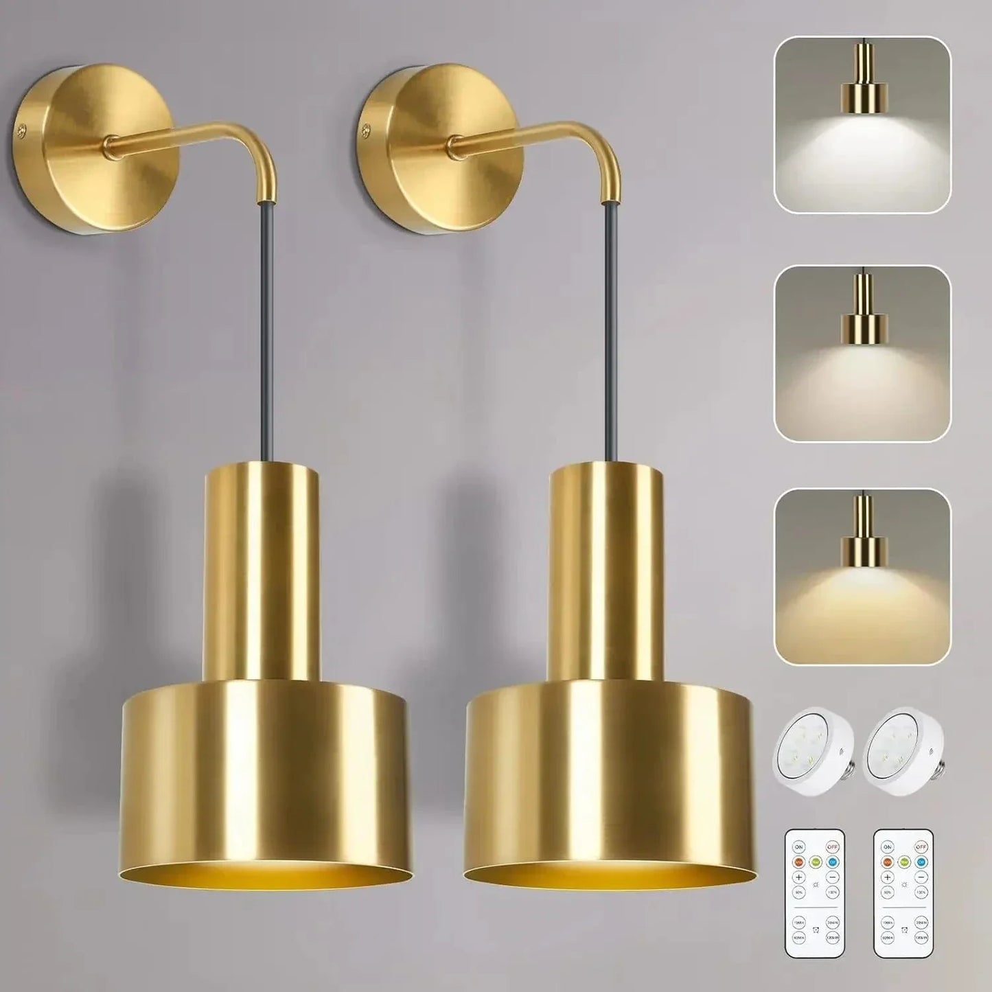 Skorter | Wireless Rechargeable Wall Lamp | Remote Control, Adjustable Brightness & Color Temperature for Bedrooms and Foyers