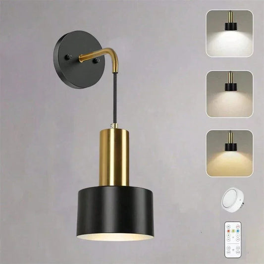 Skorter | Wireless Rechargeable Wall Lamp | Remote Control, Adjustable Brightness & Color Temperature for Bedrooms and Foyers