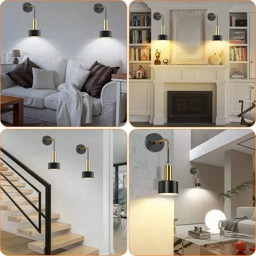 Skorter | Wireless Rechargeable Wall Lamp | Remote Control, Adjustable Brightness & Color Temperature for Bedrooms and Foyers