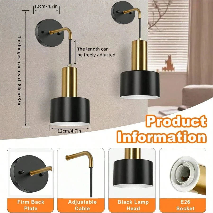 Skorter | Wireless Rechargeable Wall Lamp | Remote Control, Adjustable Brightness & Color Temperature for Bedrooms and Foyers