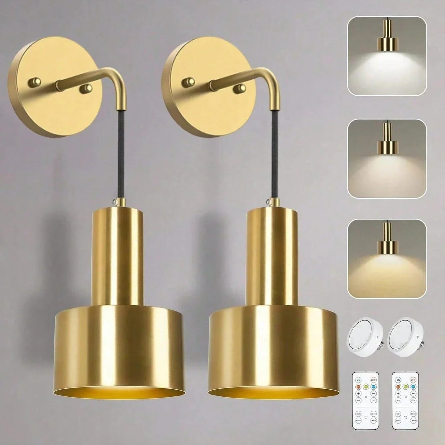 Skorter | Wireless Rechargeable Wall Lamp | Remote Control, Adjustable Brightness & Color Temperature for Bedrooms and Foyers