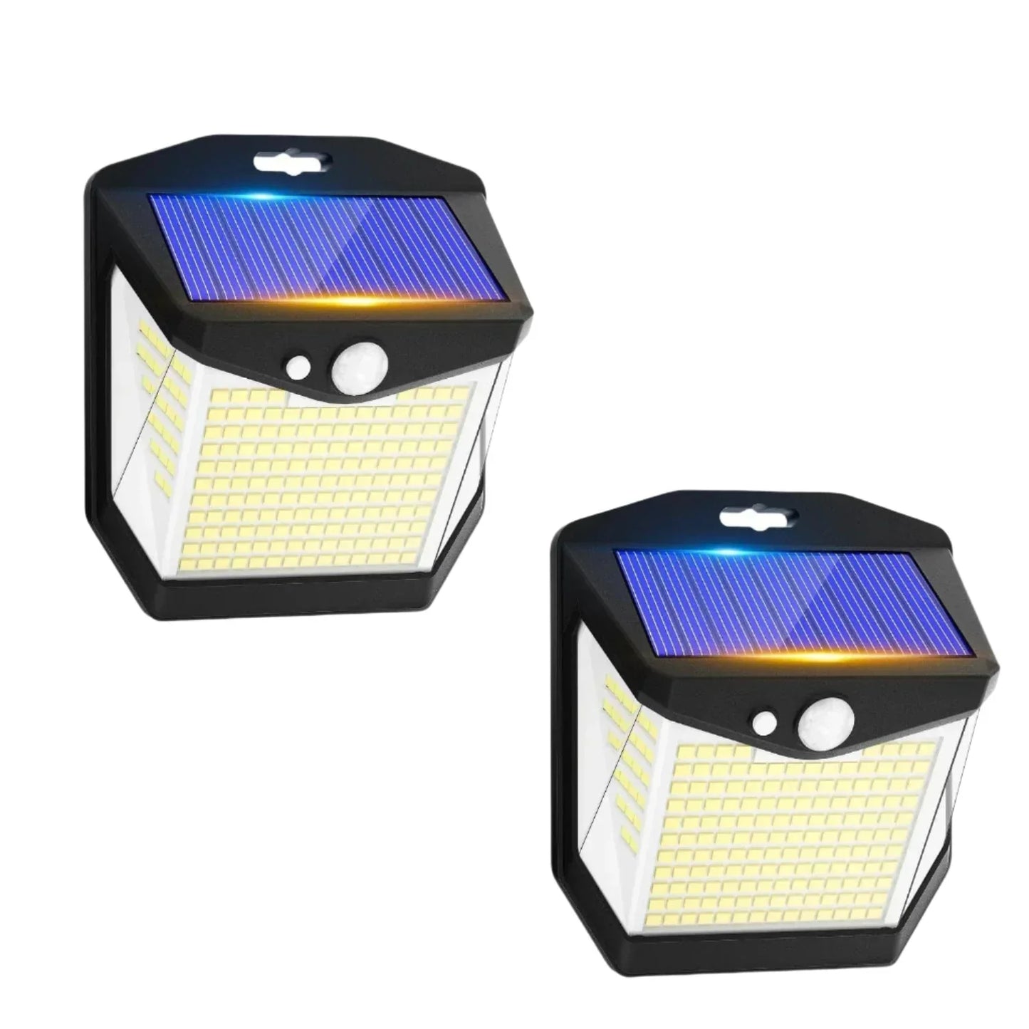 Skorter | 2x Solar LED Wall Light with Motion Sensor | Waterproof, 270° Wide Angle & 3 Modes for Outdoor Security in Gardens and Yards