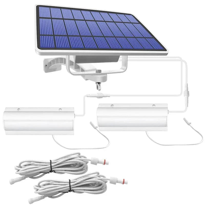Skorter | Solar Pendant Outdoor Light | Dual or Single Head, IP65 Waterproof & Ideal for Patios, Barns, and Indoor Spaces