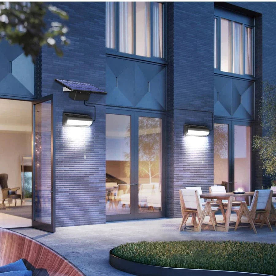 Skorter | Solar Pendant Outdoor Light | Dual or Single Head, IP65 Waterproof & Ideal for Patios, Barns, and Indoor Spaces