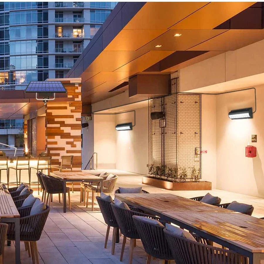 Skorter | Solar Pendant Outdoor Light | Dual or Single Head, IP65 Waterproof & Ideal for Patios, Barns, and Indoor Spaces