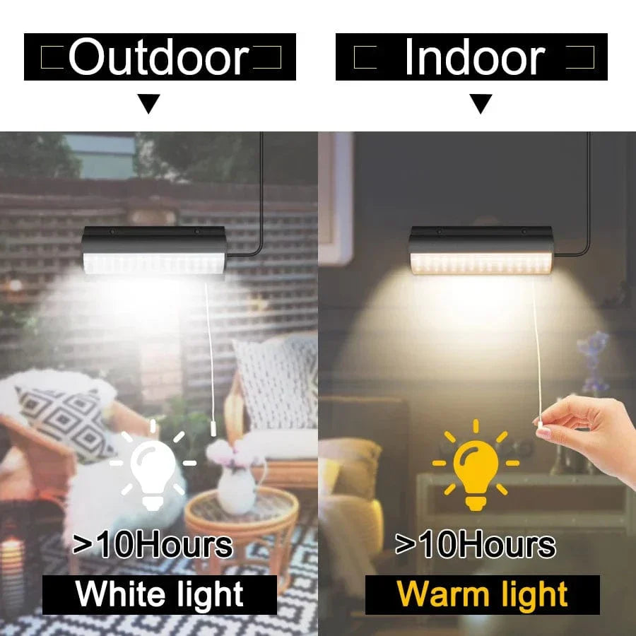 Skorter | Solar Pendant Outdoor Light | Dual or Single Head, IP65 Waterproof & Solar-Powered for Patios, Barns, and Indoor Use