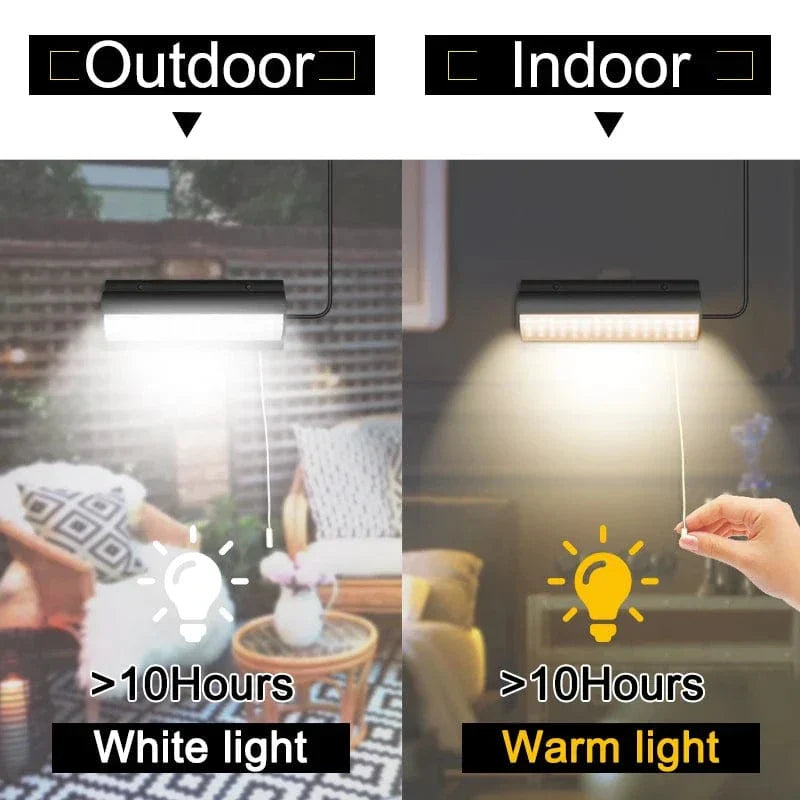 Skorter | Solar Pendant Outdoor Light | Dual or Single Head, IP65 Waterproof & Solar-Powered for Patios, Barns, and Indoor Use