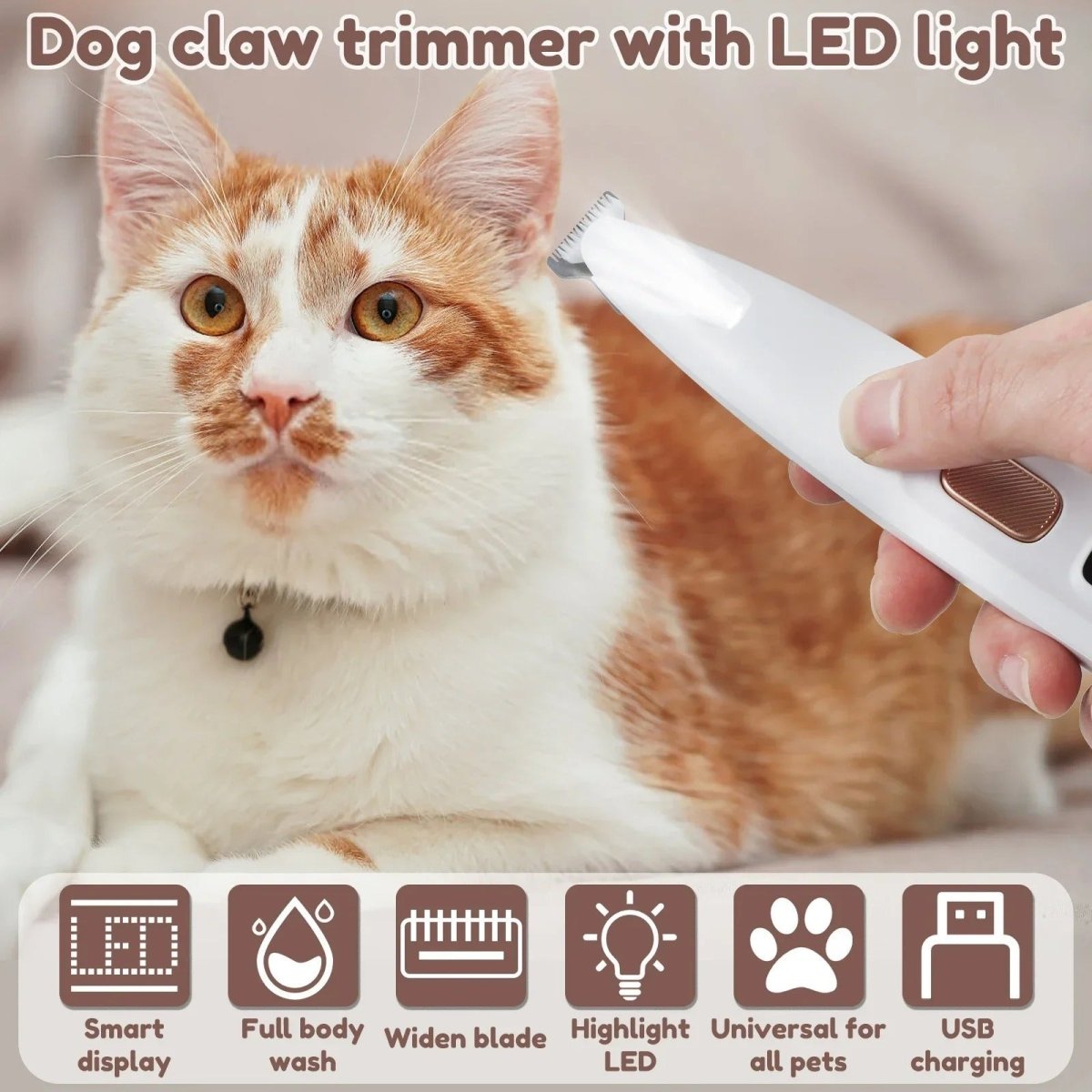 Skorter | FURFIX – Quiet LED Trimmer for Sensitive Paws and Precise Grooming