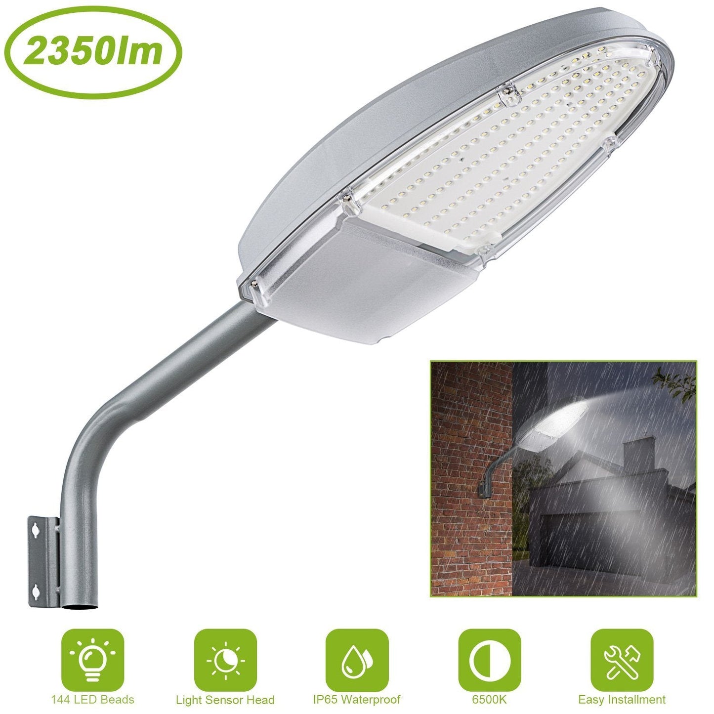 Skorter | Wall-mounted LED lamps 144LEDs Photo cell sensor street lighting IP65 waterproof