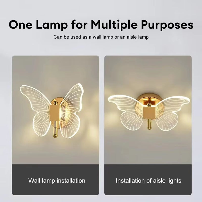 Skorter | Butterfly-Shaped LED Wall Lamp with Three Lighting Modes